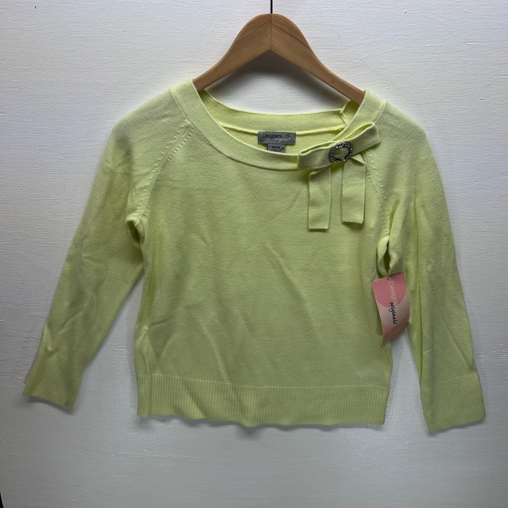 Designers Originals Light Green Top with Bow Accent